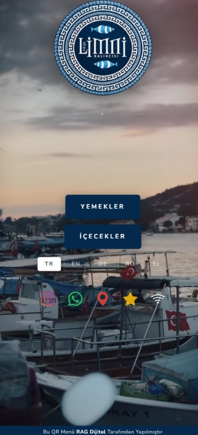 QR menü örnek tasarım 1 – restoran dijital menü